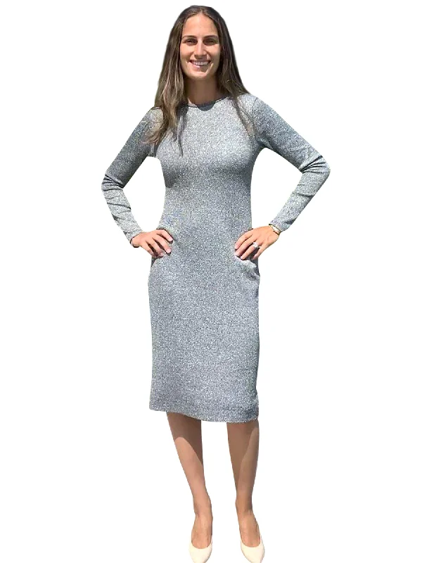 Flirty Long Sleeves Cold-Shoulder DressBaby'O Lurex Long Sleeve Dress