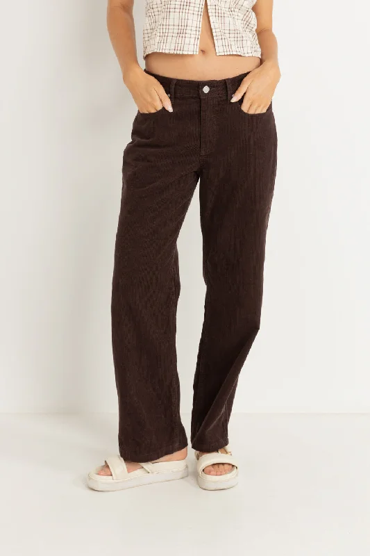 women's polyester pantsLula Low Rise Pant Chocolate