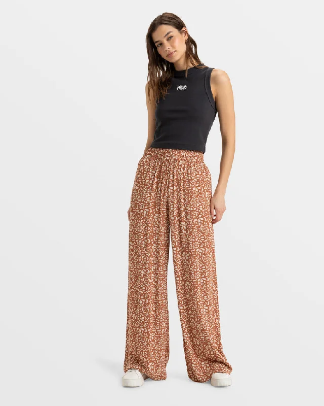 women's capri pantsRoxy Forever And A Day Pants-Russet Freefallin Floral Fresh