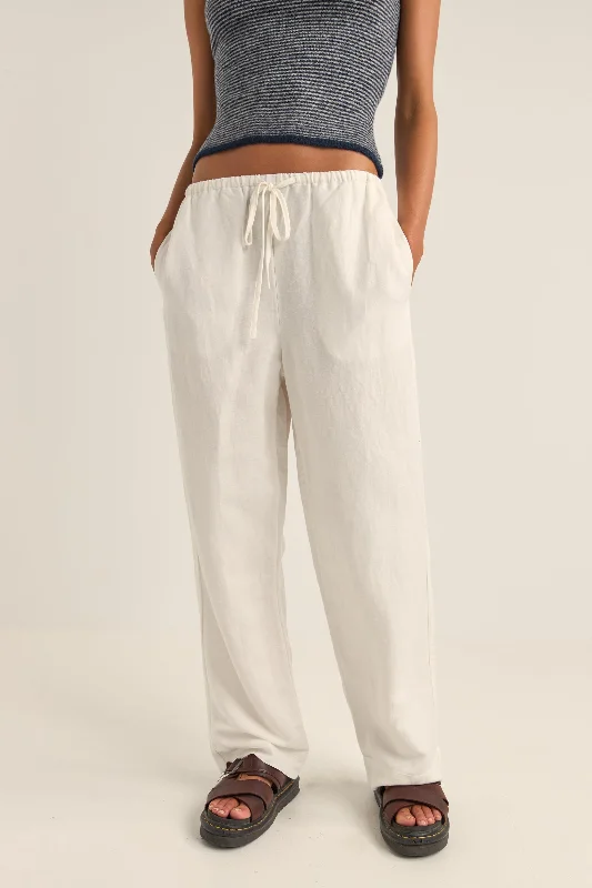 women's active pantsFrankie Elastic Pant White