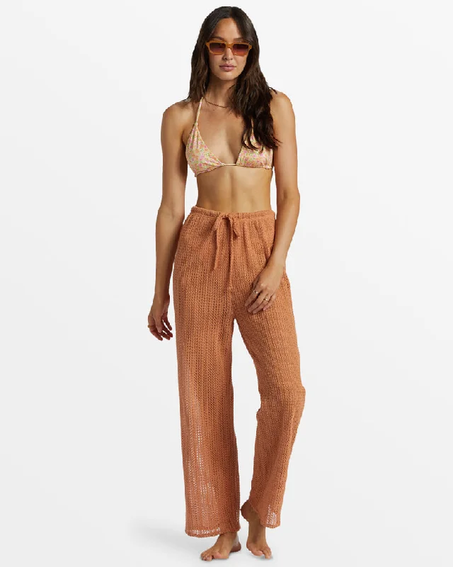 women's luxury pantsBillabong Largo Beach Pants-Toffee