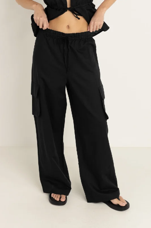 women's chiffon pantsCove Cargo Pant Black