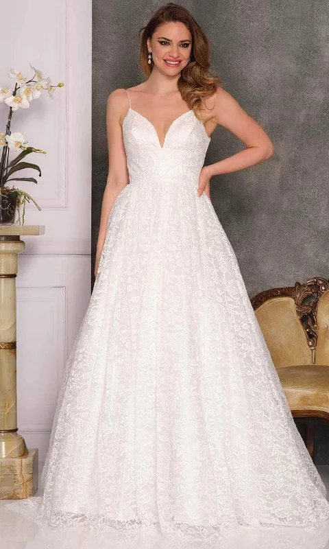 Formal Dress for Opera NightsDave & Johnny Bridal A10490 - Sleeveless Empire Bridal Gown