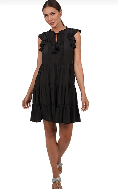 high-low Mimi dresses trendBambi Black Mini Dress