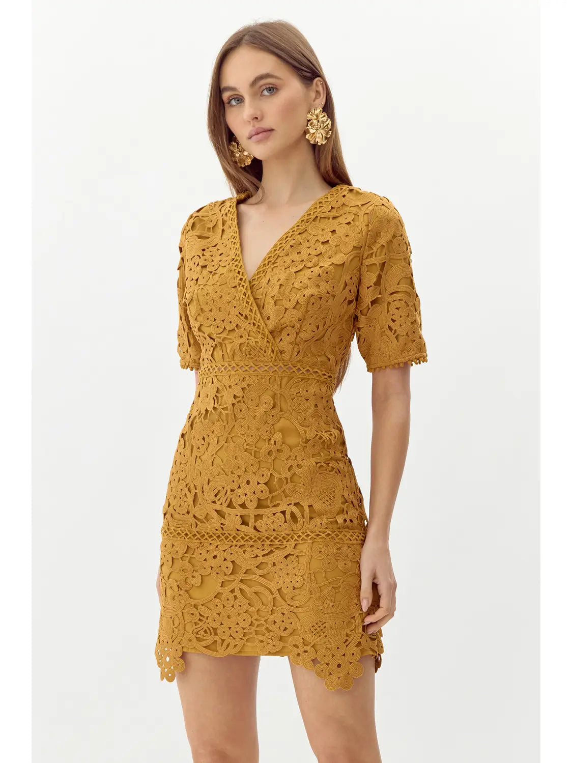 cheap but chic Mimi dresses for fashion-forward looksTasha Scalloped Crochet Lace Mini Dress