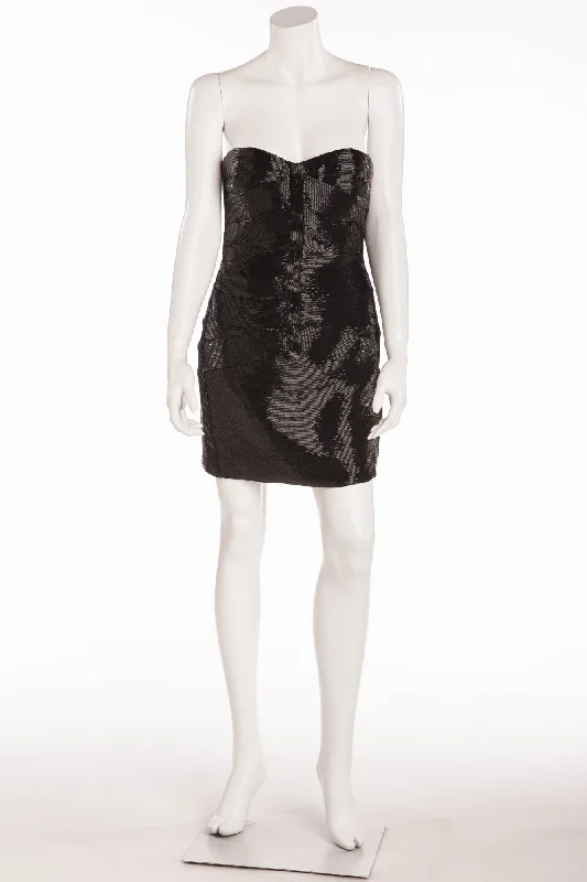 size-inclusive floral Mimi dresses for diverse fitsRoberto Cavalli - BN Black Strapless Beaded Mini Dress - IT 42