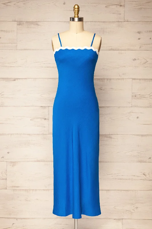 maxi dresses for maternity wearJuarez | Long Blue A-Line Dress