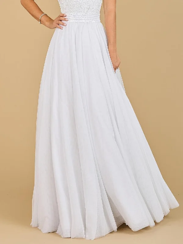 maxi dresses with high necklinesLara Dresses 51117 Long Formal Skirt Beaded Waist