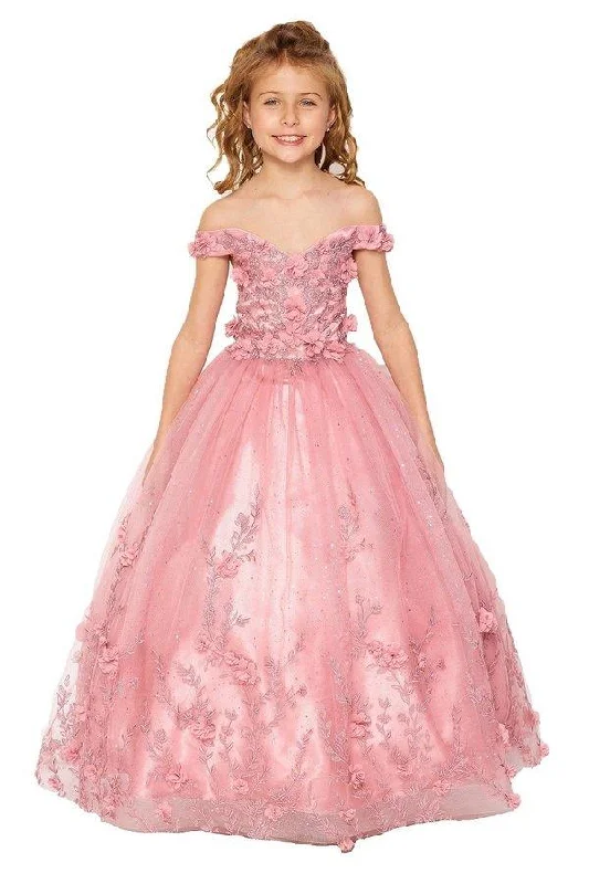 maxi dresses for cocktail partiesLong Off Shoulder Flower Girls Dress