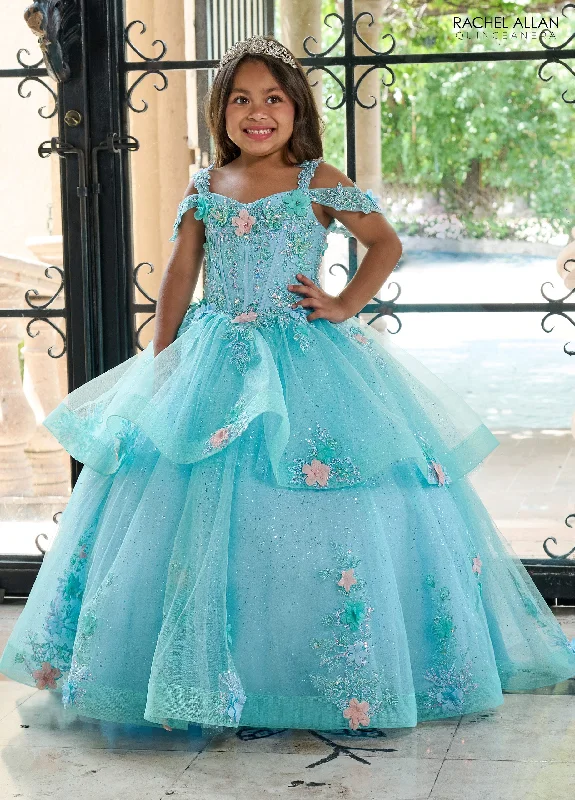 maxi dresses for warm weatherRachel Allan RQ4043 Long Ruffle Flower Girl Dress