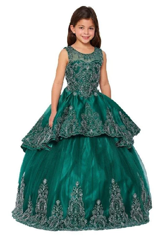 maxi dresses for layeringSleeveless A-line Long Flower Girls Dress