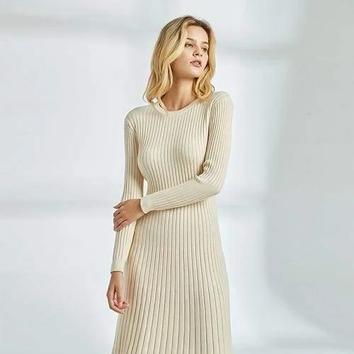 maxi dresses for music festivalsFashionSierra - Long Knitted Sweater Dress for Women Casual Winter Sweater Dress