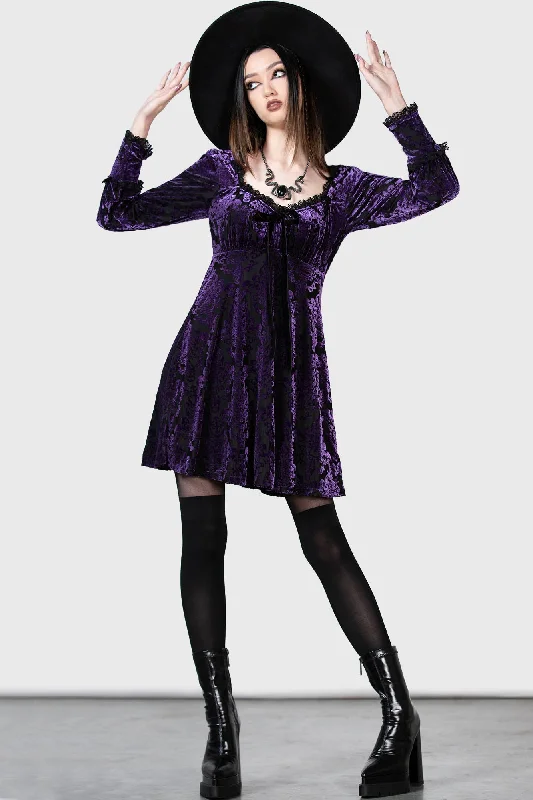 Fitted Formal Long Sleeves DressSitri Long Sleeve Dress [PURPLE] - Resurrect