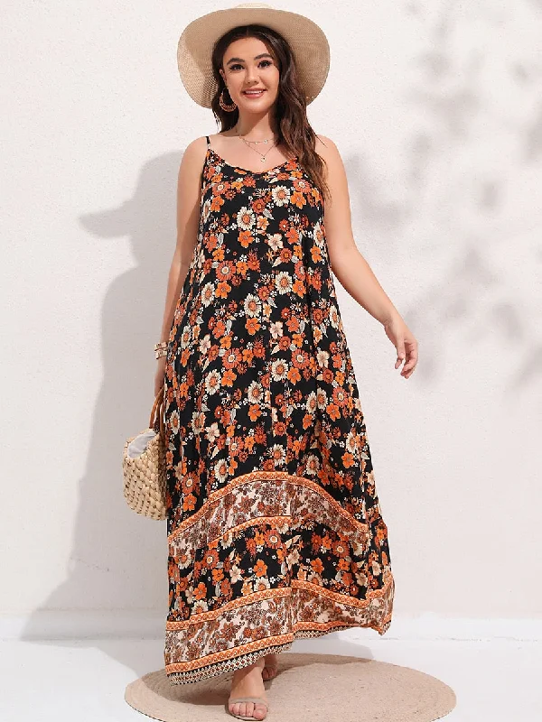 maxi dresses with high slitsBerriesJam - 2024 V-neck Backless Elegant Large Hem Boho Long Dress