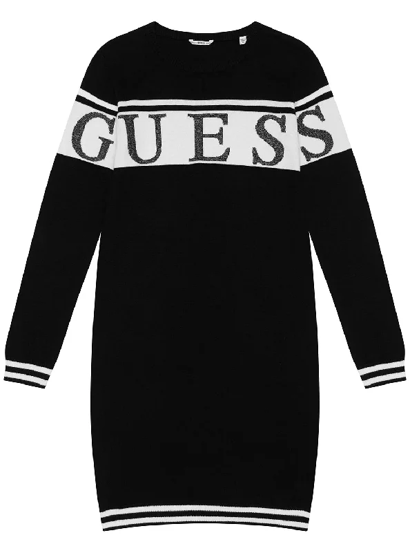 Formal Elegant Long Sleeves DressBlack Long Sleeve Knit Dress (7-16)