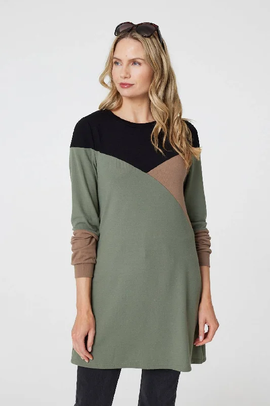 Fabulous Long Sleeves Party DressColour Block Long Sleeve Short Dress