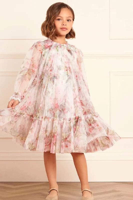 Funky Patterned Long Sleeves DressParadise Garden Long Sleeve Kids Dress