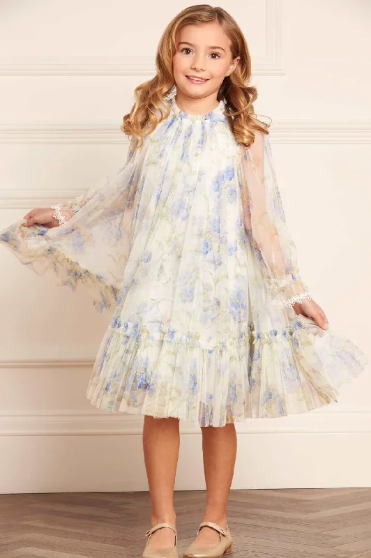 Formal Elegant Long Sleeves DressSummer Posy Long Sleeve Kids Dress